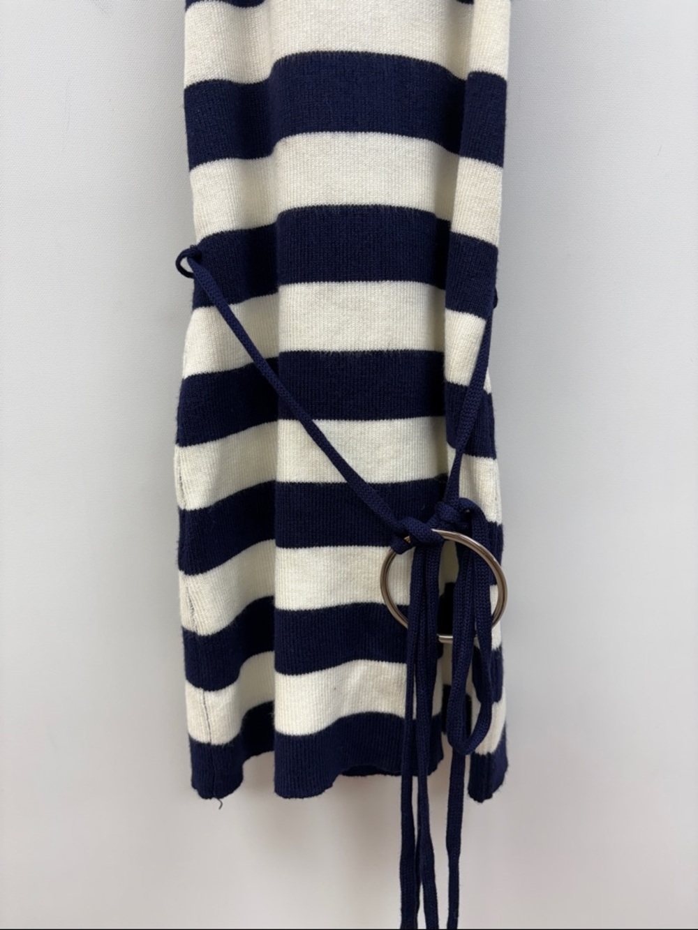 NWT Frankies Bikinis Dolly Striped Stretchy Rib Knit Halter Mini Dress Navy XS - Picture 6 of 11
